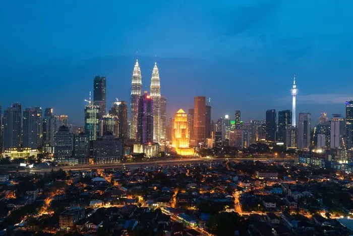 Framed Print : Kuala Lumpur skyline and skyscraper with highway road at night in Kuala Lumpur, Malaysia. Asia Framed Print : Kuala Lumpur skyline and skyscraper with highway road at night in Kuala Lumpur, Malaysia. Asia