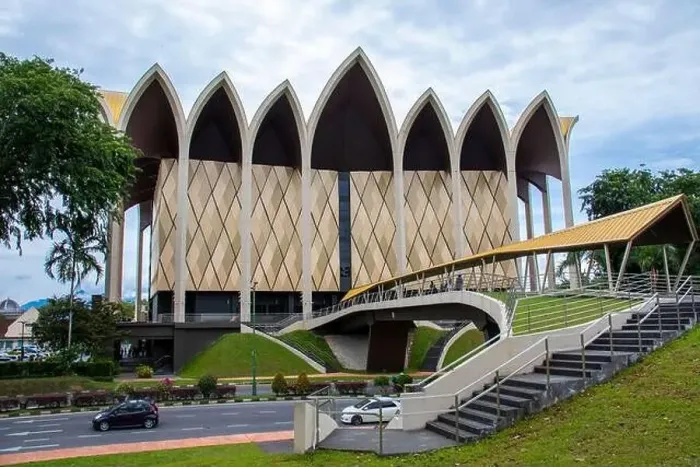 Framed Print : Kuching Malaysia 3rd Sep 2022: the exterior view of Borneo Cultures Museum Framed Print : Kuching Malaysia 3rd Sep 2022: the exterior view of Borneo Cultures Museum