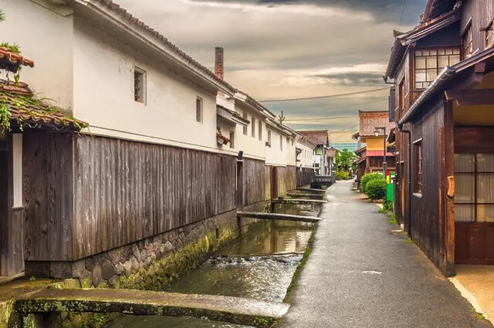 Framed Print : Kurayoshi, Tottori, Japan old town streets Framed Print : Kurayoshi, Tottori, Japan old town streets
