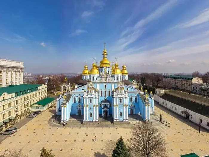 Framed Print : Kyiv, Ukraine -April 1, 2021: St. Michael's Golden-Domed Monastery in Kyiv, Ukraine. View from drone Framed Print : Kyiv, Ukraine -April 1, 2021: St. Michael's Golden-Domed Monastery in Kyiv, Ukraine. View from drone