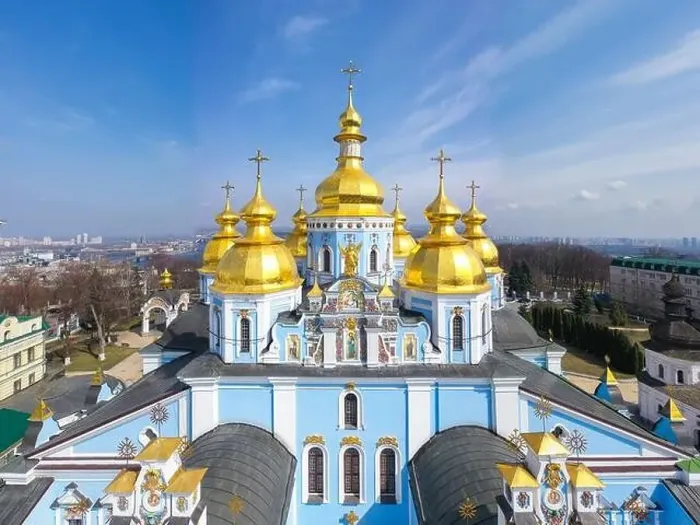 Framed Print : Kyiv, Ukraine -April 1, 2021: St. Michael's Golden-Domed Monastery in Kyiv, Ukraine. View from drone Framed Print : Kyiv, Ukraine -April 1, 2021: St. Michael's Golden-Domed Monastery in Kyiv, Ukraine. View from drone