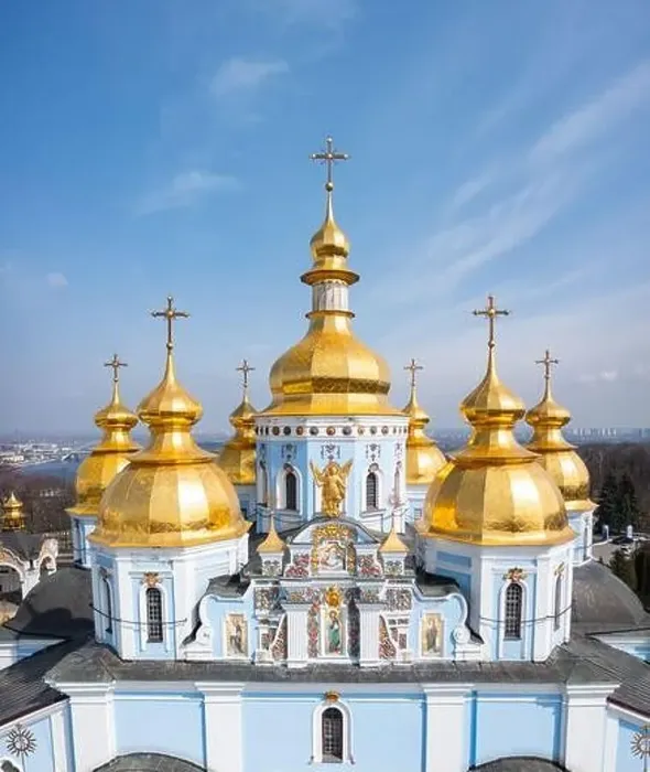 Framed Print : Kyiv, Ukraine -April 1, 2021: St. Michael's Golden-Domed Monastery in Kyiv, Ukraine. View from drone Framed Print : Kyiv, Ukraine -April 1, 2021: St. Michael's Golden-Domed Monastery in Kyiv, Ukraine. View from drone