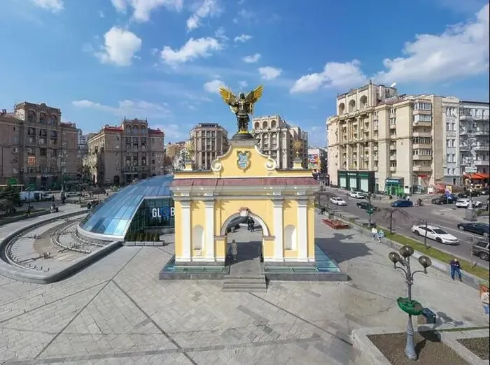 Framed Print : Kyiv, Ukraine - April 1, 2021: Statue of Saint Michael the Archangel, patron of Kyiv in Independence square Framed Print : Kyiv, Ukraine - April 1, 2021: Statue of Saint Michael the Archangel, patron of Kyiv in Independence square