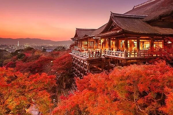 Kyoto, Japan at Kiyomizu-dera Temple