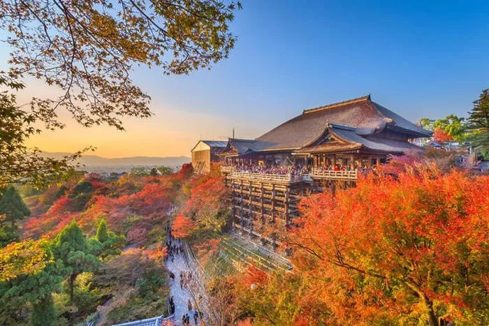 Framed Print : Kyoto, Japan at Kiyomizu-dera Temple during autumn season Framed Print : Kyoto, Japan at Kiyomizu-dera Temple during autumn season