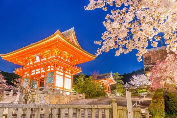 Framed Print : Kyoto, Japan at Kiyomizu-dera Temples Niomon gate during spring season. (signs read: Niomon Gate') Framed Print : Kyoto, Japan at Kiyomizu-dera Temples Niomon gate during spring season. (signs read: Niomon Gate')