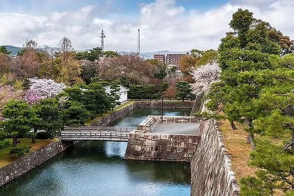 Kyoto, Japan at the moat of Nijo Castle