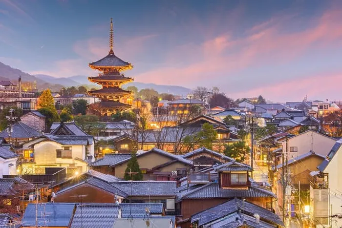 Framed Print : Kyoto, Japan old town skyline in the Higashiyama District Framed Print : Kyoto, Japan old town skyline in the Higashiyama District