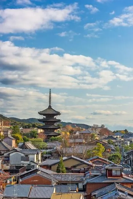 Framed Print : Kyoto, Japan rooftop cityscape in Higashiyama historic district Framed Print : Kyoto, Japan rooftop cityscape in Higashiyama historic district