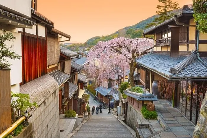Framed Print : Kyoto, Japan springtime in the historic Higashiyama district art dawn Framed Print : Kyoto, Japan springtime in the historic Higashiyama district art dawn