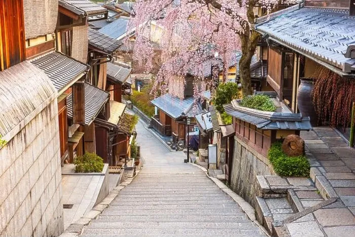 Framed Print : Kyoto, Japan springtime in the historic Higashiyama district art dawn Framed Print : Kyoto, Japan springtime in the historic Higashiyama district art dawn