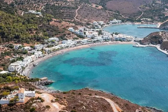 Framed Print : Kythira island, Greece. Aerial drone view of Kapsali twin bay coast, beach and village. Sunny summer day Framed Print : Kythira island, Greece. Aerial drone view of Kapsali twin bay coast, beach and village. Sunny summer day