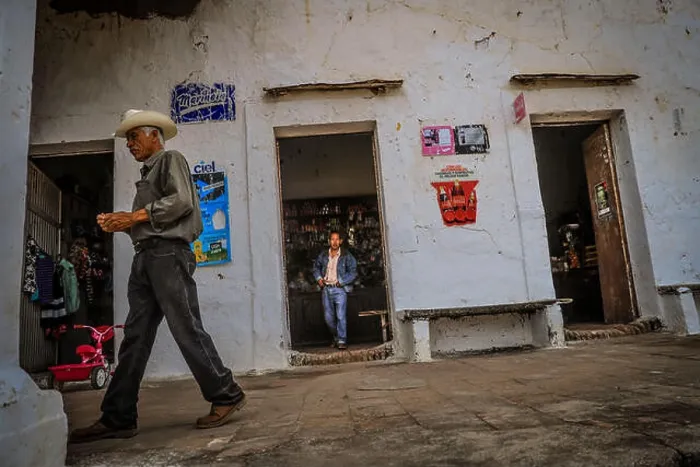 Framed Print : La Aduana grocery store, in Alamos Framed Print : La Aduana grocery store, in Alamos