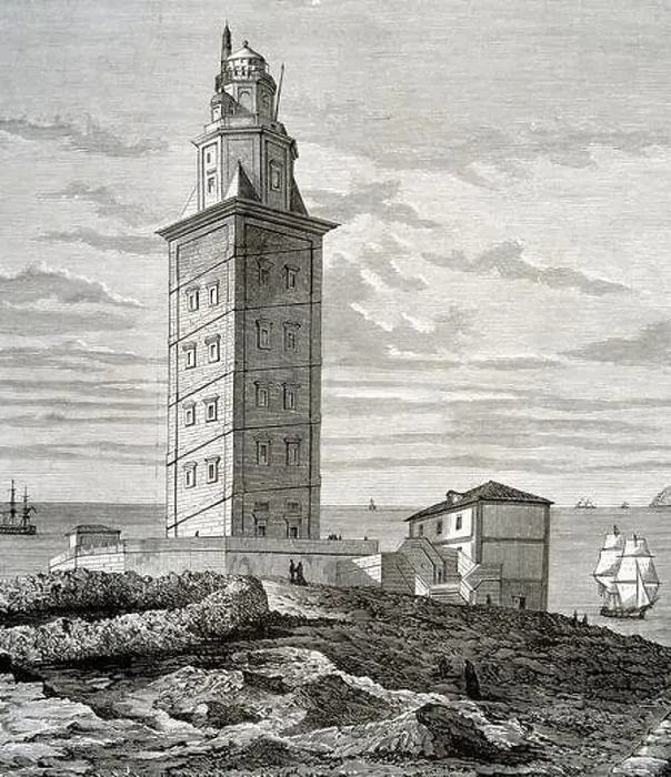 Framed Print : LA CORUÑA. LA TORRE DE HERCULES. GRABADO DEL MUSEO UNIVERSAL, SIGLO XIX Framed Print : LA CORUÑA. LA TORRE DE HERCULES. GRABADO DEL MUSEO UNIVERSAL, SIGLO XIX