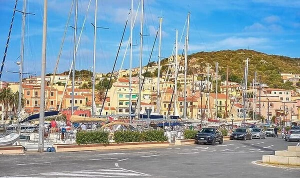 La Maddalena Island, view of the town and harbor, Sardinia, Italy