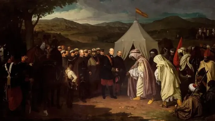 Framed Print : La Paz de Wad-Ras 1870 by Joaquín Domínguez Bécquer Framed Print : La Paz de Wad-Ras 1870 by Joaquín Domínguez Bécquer