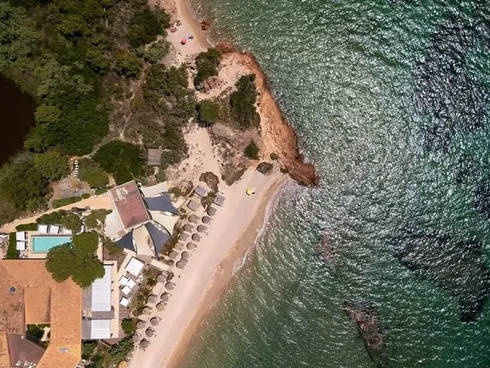 Framed Print : La plage Casadelmar beachfront aerial drone view Framed Print : La plage Casadelmar beachfront aerial drone view