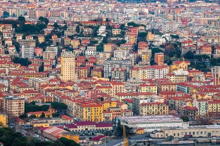 Framed Print : La Spezia, Italy skyline in the mountains at dusk Framed Print : La Spezia, Italy skyline in the mountains at dusk