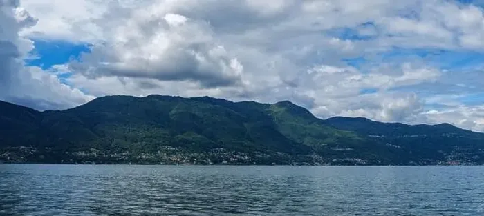 Framed Print : Lago Maggiore summer landscape, drone photo Italy 18.08.2024 Framed Print : Lago Maggiore summer landscape, drone photo Italy 18.08.2024