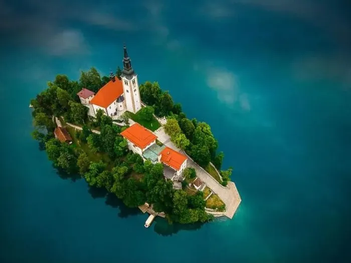 Framed Print : Lake Bled Most Famous Church on Island in Slovenia Framed Print : Lake Bled Most Famous Church on Island in Slovenia
