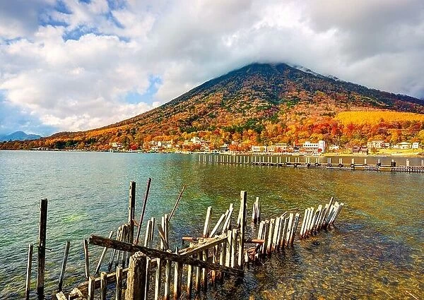 Lake Chuzenji and Mt. Nantai at Nikko National Park in Tochigi, Jpan