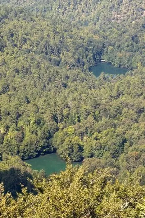 Framed Print : Lake hidden in the forest. View of forest and lake from above. Bolu Yedigoller Framed Print : Lake hidden in the forest. View of forest and lake from above. Bolu Yedigoller