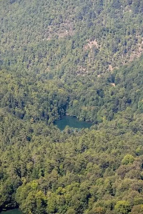 Framed Print : Lake hidden in the forest. View of forest and lake from above. Bolu Yedigoller Framed Print : Lake hidden in the forest. View of forest and lake from above. Bolu Yedigoller