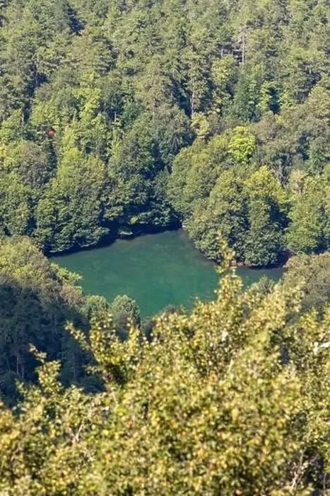 Framed Print : Lake hidden in the forest. View of forest and lake from above. Bolu Yedigoller Framed Print : Lake hidden in the forest. View of forest and lake from above. Bolu Yedigoller