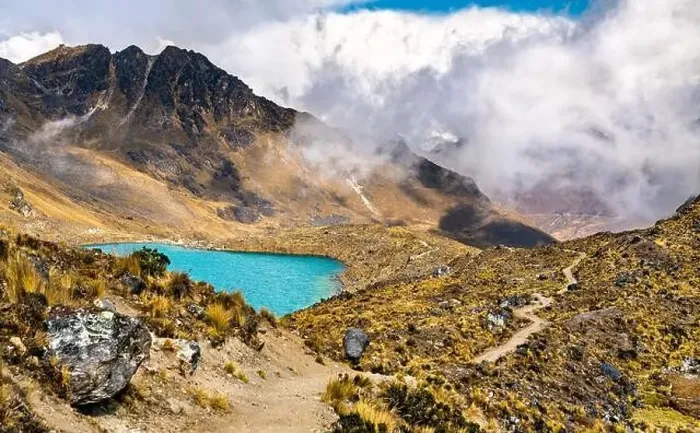 Framed Print : Lake at the Huaytapallana mountain range in Huancayo, Peru Framed Print : Lake at the Huaytapallana mountain range in Huancayo, Peru