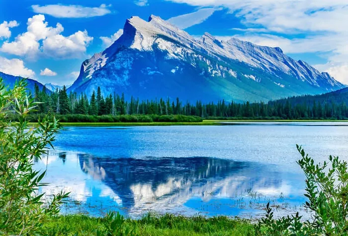 Framed Print : Lake Minnewanka Mount Inglismaldie Banff National Park Alberta Canada Framed Print : Lake Minnewanka Mount Inglismaldie Banff National Park Alberta Canada