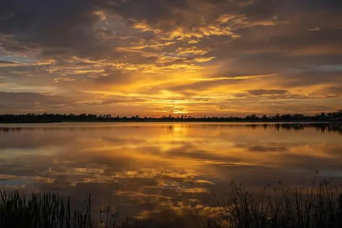 Framed Print : Lake sunset in Wellen park in North Port, Florida Framed Print : Lake sunset in Wellen park in North Port, Florida