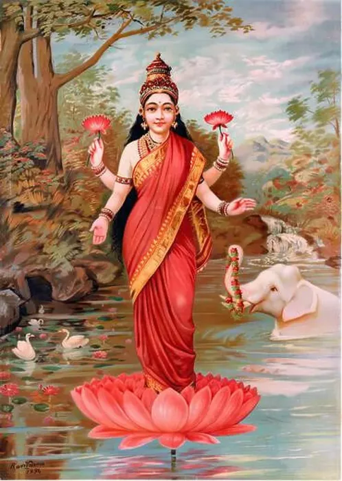 Framed Print : Lakshmi India 1894 - Lakshmi standing on a lotus is perhaps the most well-known example of all of the early lithographs Framed Print : Lakshmi India 1894 - Lakshmi standing on a lotus is perhaps the most well-known example of all of the early lithographs