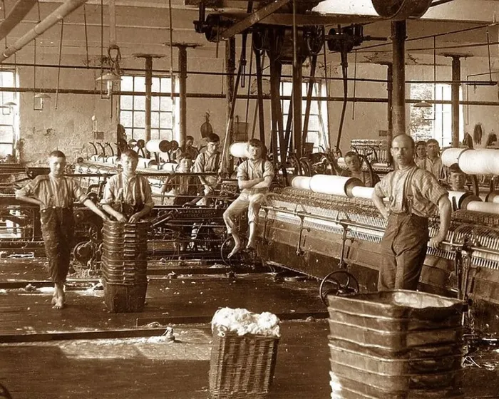 Framed Print : Lancashire Spinning Mill Victorian period Framed Print : Lancashire Spinning Mill Victorian period
