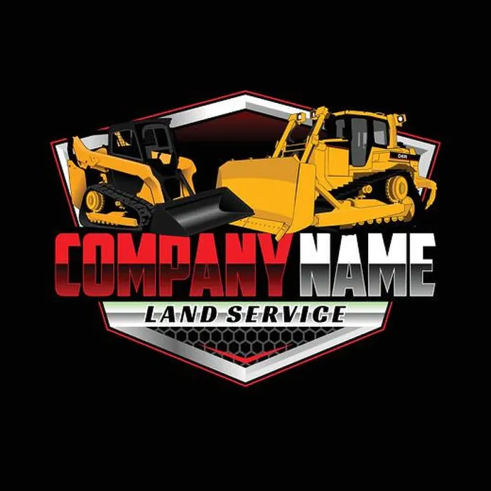 Framed Print : Land Service or Land Clearing Company Logo Framed Print : Land Service or Land Clearing Company Logo