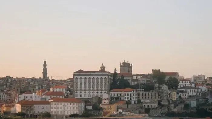 Framed Print : Landscape of ancient European city with red roofs on hill Framed Print : Landscape of ancient European city with red roofs on hill