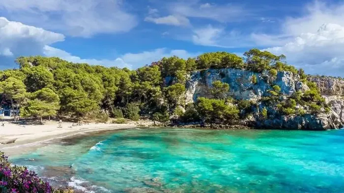 Framed Print : Landscape with Cala Macarella beach, Menorca island, Spain Framed Print : Landscape with Cala Macarella beach, Menorca island, Spain