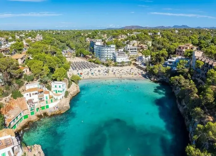 Framed Print : Landscape with Cala Santanyí, a picturesque beach cove in Mallorca, Spain Framed Print : Landscape with Cala Santanyí, a picturesque beach cove in Mallorca, Spain