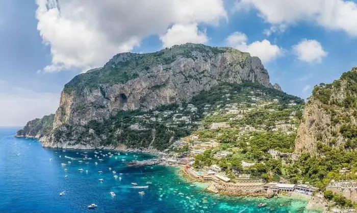 Framed Print : Landscape with Capri Island, Tyrrhenian sea, Italy Framed Print : Landscape with Capri Island, Tyrrhenian sea, Italy