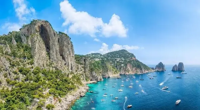 Framed Print : Landscape with Capri Island, Tyrrhenian sea, Italy Framed Print : Landscape with Capri Island, Tyrrhenian sea, Italy