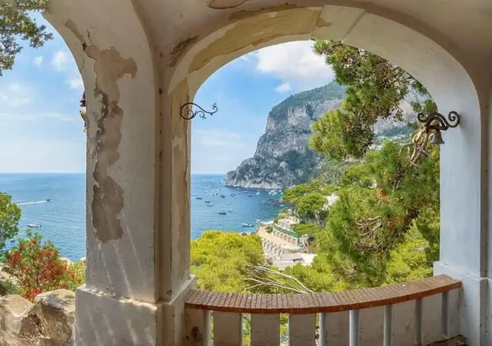 Framed Print : Landscape with Capri Island, Tyrrhenian sea, Italy Framed Print : Landscape with Capri Island, Tyrrhenian sea, Italy