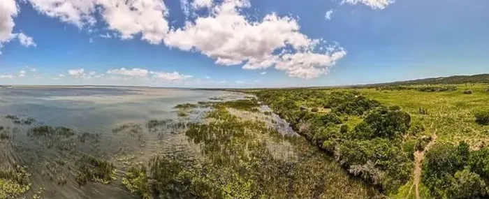 Framed Print : Landscape of Isimangaliso wetland park in South Africa