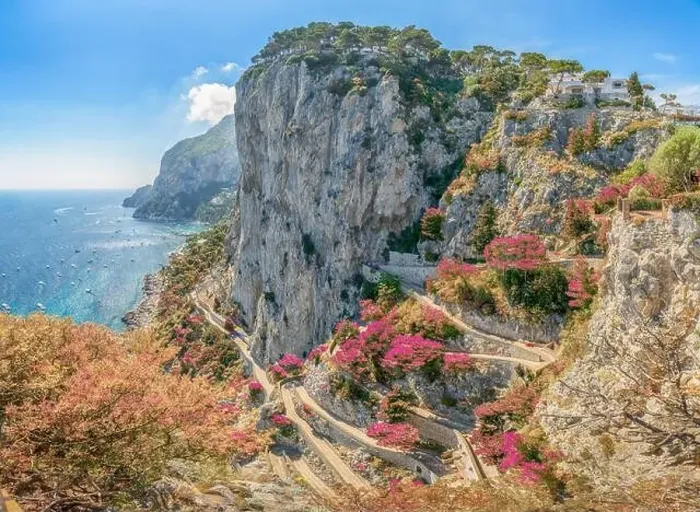 Framed Print : Landscape with Marina Piccola in Capri Island, Tyrrhenian sea, Italy