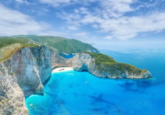 Framed Print : Landscape with Navagio beach in Zakynthos, Greece Framed Print : Landscape with Navagio beach in Zakynthos, Greece