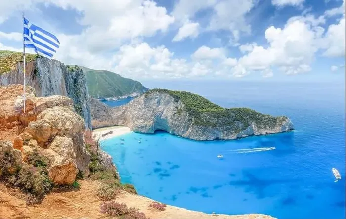 Framed Print : Landscape with Navagio beach, Zakynthos islands, Greece Framed Print : Landscape with Navagio beach, Zakynthos islands, Greece