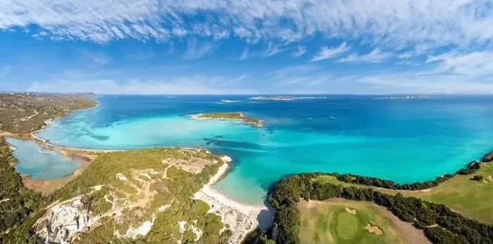 Framed Print : Landscape with Plage du Petit Sperone, Corsica island, French Framed Print : Landscape with Plage du Petit Sperone, Corsica island, French