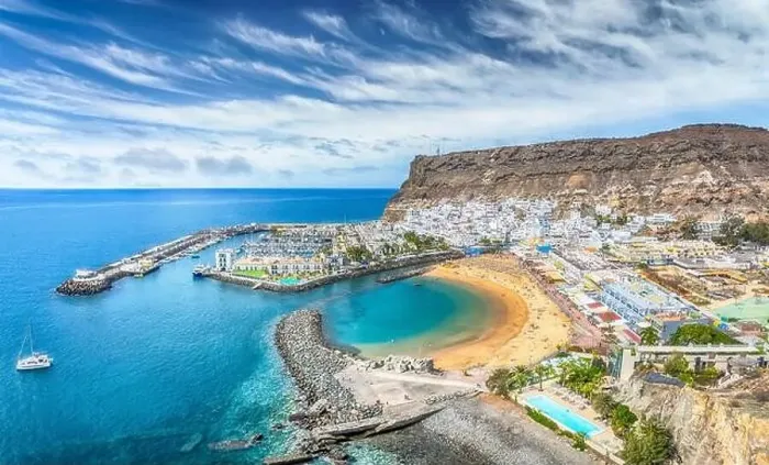 Framed Print : Landscape with Puerto de Mogan, Gran Canaria island, Spain