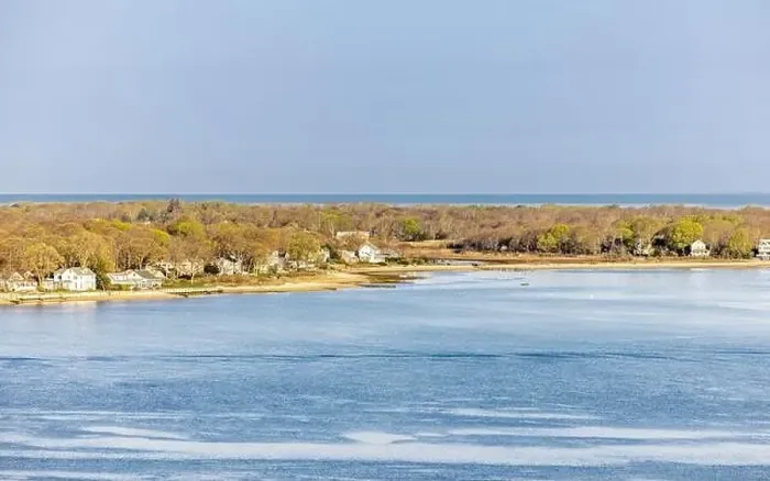 Framed Print : landscape of waterfront homes in Greenport, NY Framed Print : landscape of waterfront homes in Greenport, NY