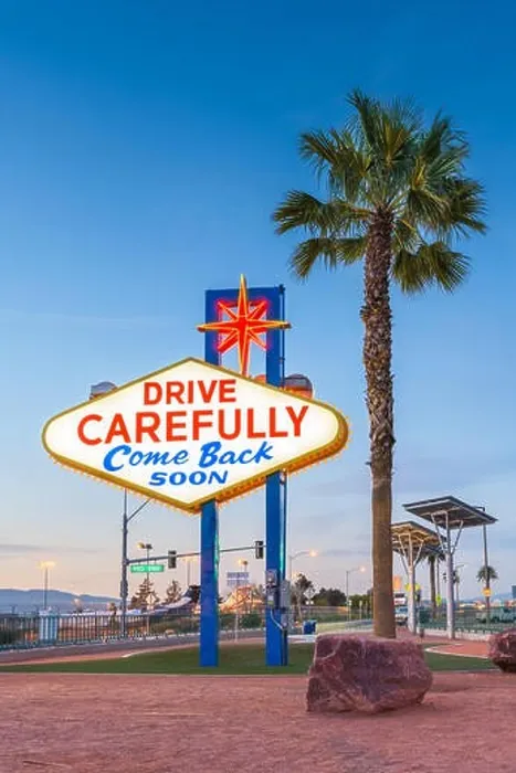 Framed Print : Las Vegas, Nevada, USA at the back of the Welcome to Las Vegas Sign reminding you to drive carefully and come back soon Framed Print : Las Vegas, Nevada, USA at the back of the Welcome to Las Vegas Sign reminding you to drive carefully and come back soon