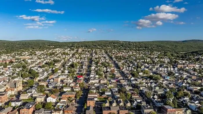 Framed Print : Late summer, early fall aerial, drone, photo of the Scranton Pennsylvania skyline. September 2024 Framed Print : Late summer, early fall aerial, drone, photo of the Scranton Pennsylvania skyline. September 2024