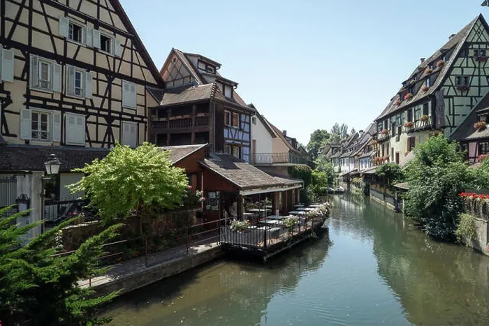 Framed Print : The Lauch River at Colmar, Alsace, France -1